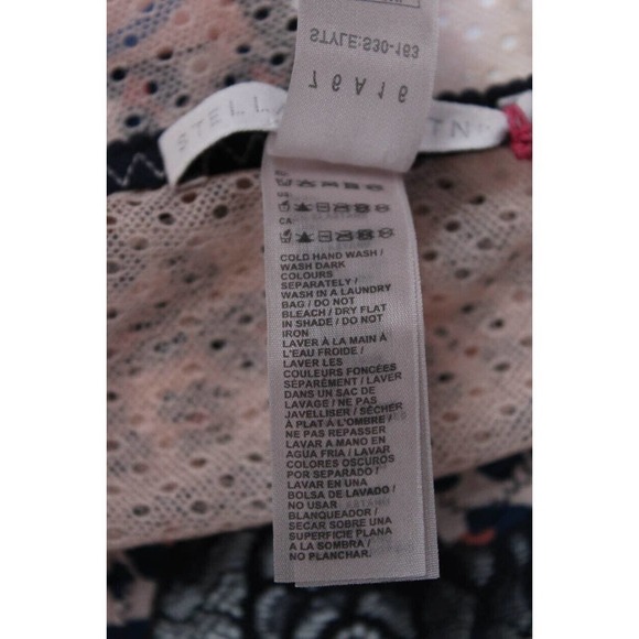 Stella McCartney Lace Balconette Bra Bikini Set Pink Black 34B Small - Picture 13 of 15